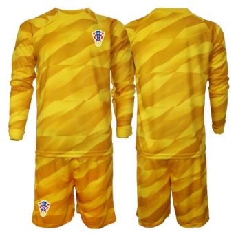 Billige Fotballdrakt Kroatia Keeper Replika Hjemmedraktsett Barn VM 2026 Langermet (med bukser)
